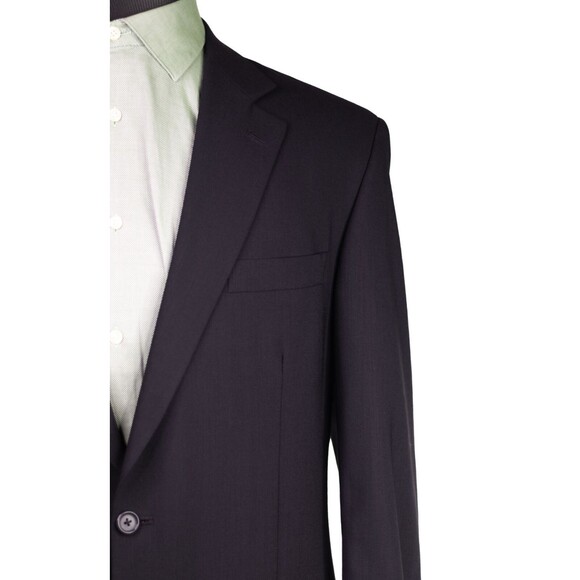 JOSEPH & FEISS jacket blazer sport coat 100% wool Solid Black 2 Button 42L - Picture 5 of 11